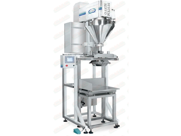 Máy chiết dạng trục xoắn + định lượng cân bán tự động (trọng lượng lớn)